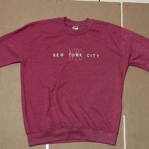 Vintage New York City NYC Crewneck Sweater Embroidered